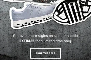 Extra 25% off Nike, New Balance & more.