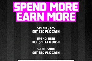 Spend more to save more on FLX Fridays!