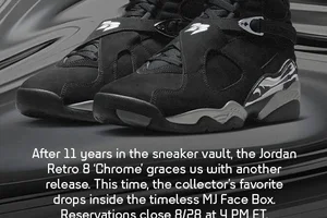 Reserve the Air Jordan Retro 8 'Chrome' now
