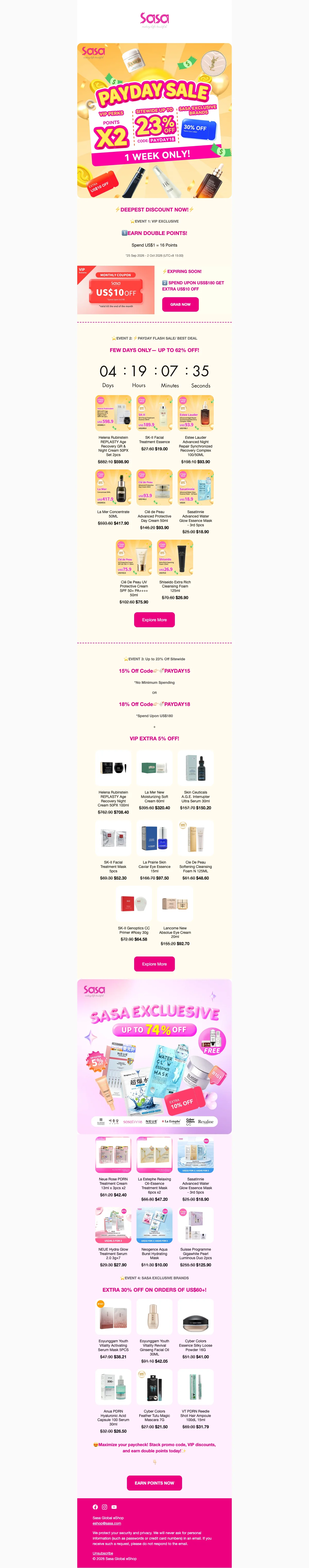 Proof of coupon - Sasa - Promo code: [[23% off]] up to 23% off sitewide, VIP double points and perks