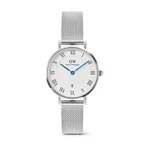 Petite Roman Numerals Date Silver