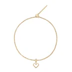 Heart Hanging Shape Gold Charm + Snake Bracelet G
