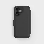 Circular Wallet Phone Case, Clasp Magnet | Black - Workshop