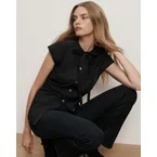 Joon Tie-Neck Button-Down Blouse