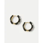 Crystal and Enamel Huggie Hoop