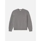 Suede Patch Sweater -- Heather Grey