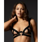 Trinity Open Strappy Bra Black