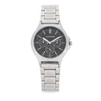Valentino Stainless Steel Strap Analog Watch for Women 20122499-BLK DIAL-SIL INDEX