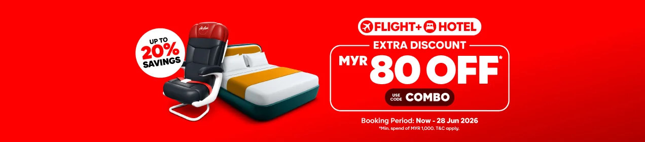 Proof of coupon - AirAsia - AirAsia flight+hotel deal [[MYR 800 off]] on combined bookings