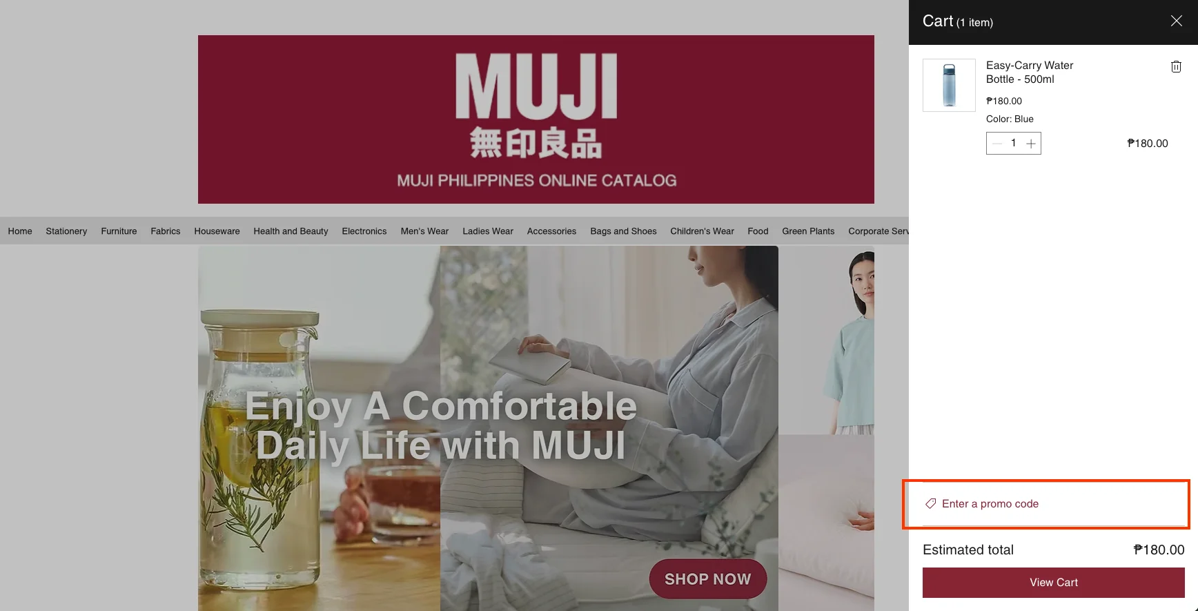 How to use a working coupon code? - MUJI